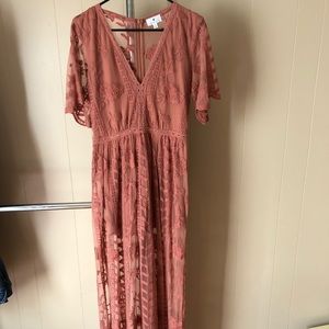 Long Romper with lace detailing